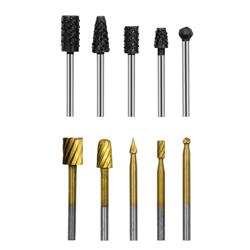 10 Stück Bohrer Metall Drehfräser Bohrer Holzfeile Schleifer Fräsen Raspel Holz Stein Metall Wurzel Schnitzen Fräser Gehärteter Stahl 10 Stück Bohrer Metall Drehfräser Bohrer Holzfeile Schleifer Fräsen Raspel Holz Stein Metall Wurzel Schnitzen Fräser Gehärteter Stahl von jebyltd