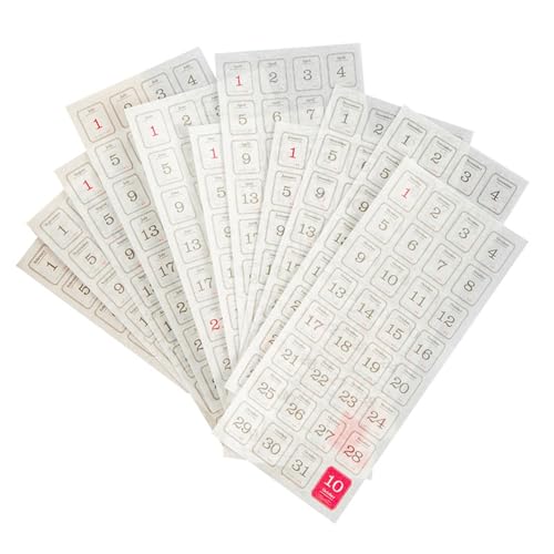 12 Blätter Kalender Sticker Scrapbook Accessoires Aufkleber 365 Tage Nummer Für Fotoalbum Notebook 12 Blätter Kalender Sticker Scrapbook Accessoires Aufkleber 365 Tage Nummer Für Fotoalbum Notebook von jebyltd