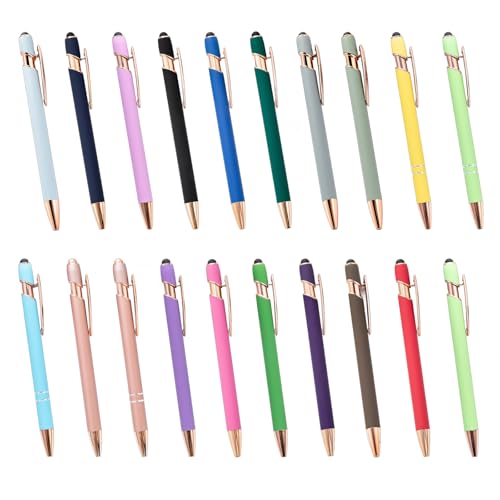 20pcs Retractable Metal Kugelschreiber Mit Berührendem Bildschirm Stift Metall Clip 1.0mm Schreiben Sie Smoohtly Für Office Schüler Schreibwerkzeug von jebyltd