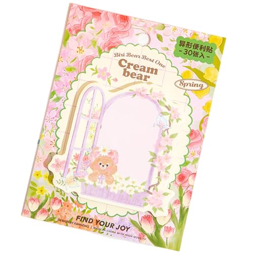 30 Blätter Blumenbärennote Pad Haftnotizen Papiertasche Memo Pad Erinnerung Auf Buch Journal Notebook Planer Kalender Blumen Memo Set von jebyltd