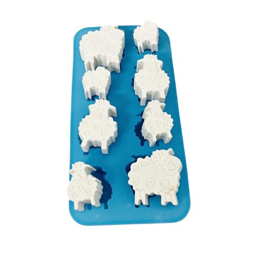 8 Hohlräume Silikonform Schaftiere Form Formen Für Schokoladeneisgebäck Kuchen Seife Weihnachten Dekoration Lebensmittel Sichere Formen von jebyltd