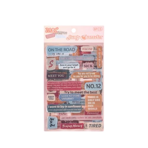 Retro Wasserdichte Haustierplaner Aufkleber Einzigartige Buchstaben Designs Für Scrapbooking Und Journaling Decoration Letter Design von jebyltd