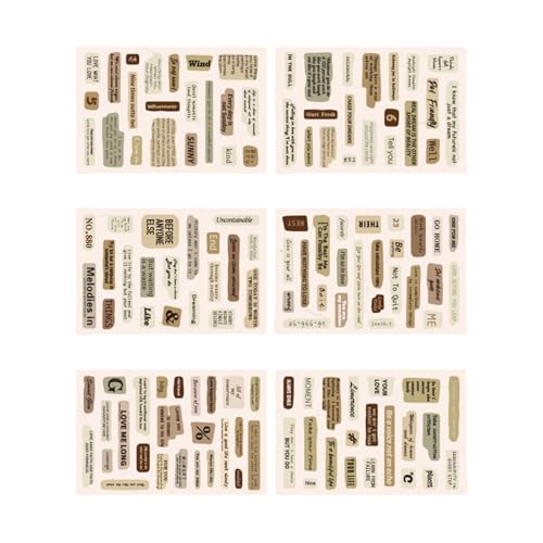 Retro Wasserdichte Haustierplaner Aufkleber Einzigartige Buchstaben Designs Für Scrapbooking Und Journaling Decoration Letter Design von jebyltd