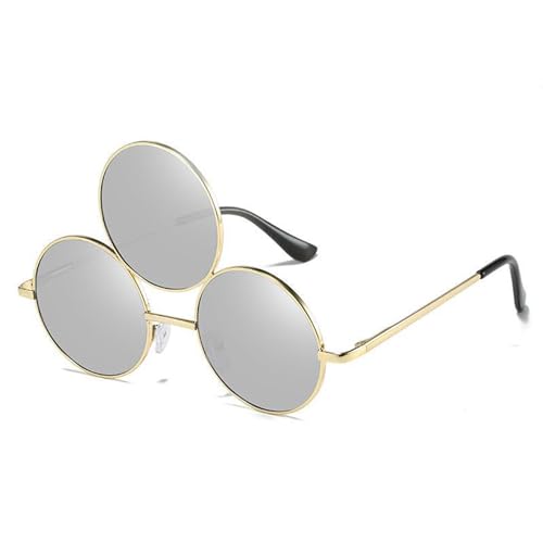 Runde Brille mit drei Rahmen für Teenager, Mädchen, Party, bunte Gläser, Harajuku, trendig, modisch, Weihnachten, Maskerade, Brille, kleiner Rahmen, Sonnenbrille für Damen, Gesicht, klein Runde Brille mit drei Rahmen für Teenager, Mädchen, Party, bunte Gläser, Harajuku, trendig, modisch, Weihnachten, Maskerade, Brille, kleiner Rahmen, Sonnenbrille für Damen, Gesicht, klein von jebyltd