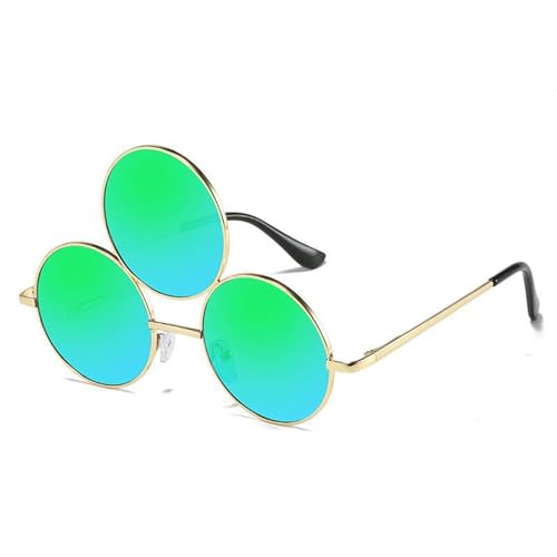 Runde Brille mit drei Rahmen für Teenager, Mädchen, Party, bunte Gläser, Harajuku, trendig, modisch, Weihnachten, Maskerade, Brille, kleiner Rahmen, Sonnenbrille für Damen, Gesicht, klein Runde Brille mit drei Rahmen für Teenager, Mädchen, Party, bunte Gläser, Harajuku, trendig, modisch, Weihnachten, Maskerade, Brille, kleiner Rahmen, Sonnenbrille für Damen, Gesicht, klein von jebyltd
