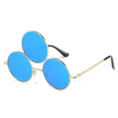 Runde Brille mit drei Rahmen für Teenager, Mädchen, Party, bunte Gläser, Harajuku, trendig, modisch, Weihnachten, Maskerade, Brille, kleiner Rahmen, Sonnenbrille für Damen, Gesicht, klein Runde Brille mit drei Rahmen für Teenager, Mädchen, Party, bunte Gläser, Harajuku, trendig, modisch, Weihnachten, Maskerade, Brille, kleiner Rahmen, Sonnenbrille für Damen, Gesicht, klein von jebyltd