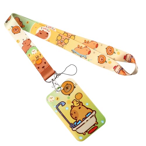 Schöner Halsriemen Badge Kartenhalter Mit Gurt Capybaras Lanyard Mit Schlüsselbund Für Frauen Lehrer Krankenschwester Doktor Student Schöner Hals Capybara Lanyard Schlüsselbund Abzeichen Anwesend von jebyltd