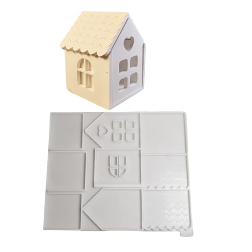 Weihnachtskerzenhalter Crafting Formen Silikonformsammlung Für Hausmotiven Und Hausausstellungsschmuck Harzgussgussform von jebyltd