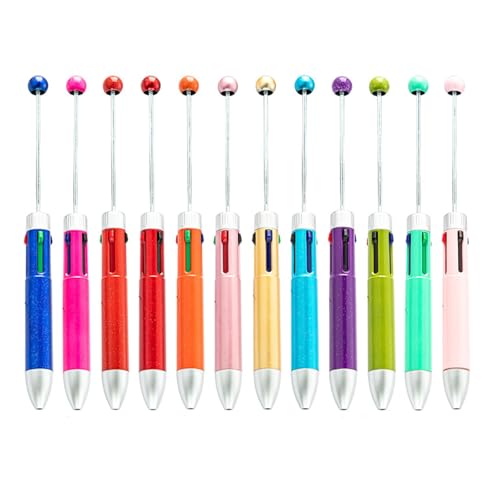jebyltd 12pcs Multicolor Kugelschreiber 4 Farbe In 1 Perlenbarer Stift Einsenkbares Multicolor Kugelschaltpunkt Strumpffüllfüllstoffe Perl jebyltd 12pcs Multicolor Kugelschreiber 4 Farbe In 1 Perlenbarer Stift Einsenkbares Multicolor Kugelschaltpunkt Strumpffüllfüllstoffe Perl von jebyltd