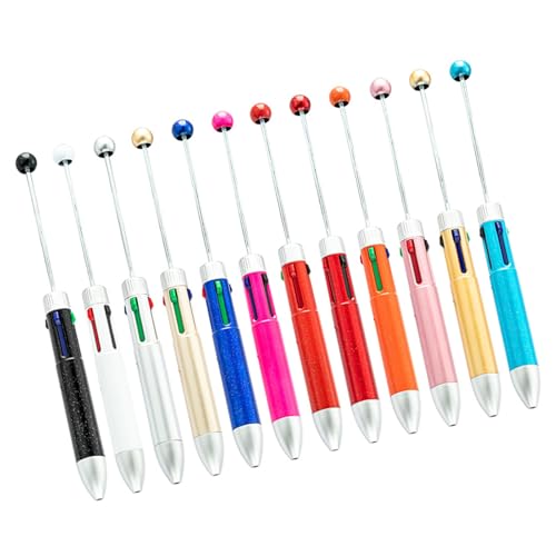 jebyltd 12pcs Multicolor Kugelschreiber 4 Farbe In 1 Perlenbarer Stift Einsenkbares Multicolor Kugelschaltpunkt Strumpffüllfüllstoffe Perl jebyltd 12pcs Multicolor Kugelschreiber 4 Farbe In 1 Perlenbarer Stift Einsenkbares Multicolor Kugelschaltpunkt Strumpffüllfüllstoffe Perl von jebyltd