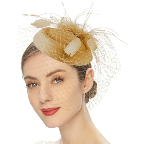 jebyltd Bühnenaufführungen Kopfschmuck Atmungsaktiven Meshes Kopfbedeckung Teas Party Kopfbedeckung Für Besondere Anlässe Vintage Hochzeitshut von jebyltd