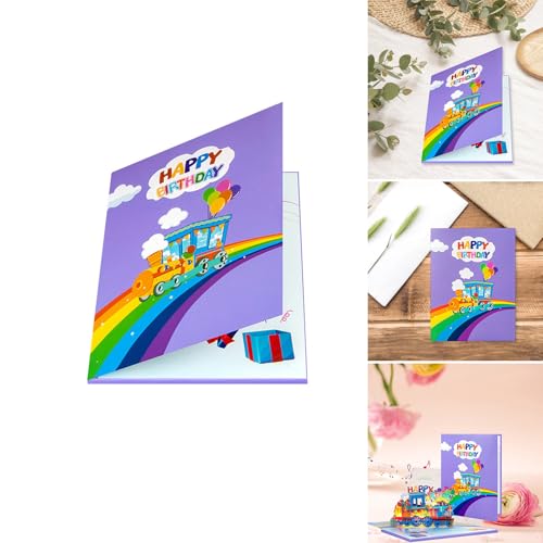 jebyltd Einzigartige Leuchten Regenbogen Zug Postkarte Begrüßungskarte Mit Musikfaltbarer LED Beleuchtung Überraschungskarte Mit Umschlagpartyzubehör Dekoration jebyltd Einzigartige Leuchten Regenbogen Zug Postkarte Begrüßungskarte Mit Musikfaltbarer LED Beleuchtung Überraschungskarte Mit Umschlagpartyzubehör Dekoration von jebyltd