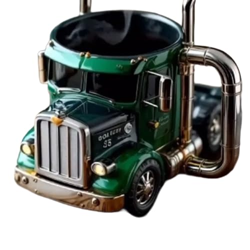 jebyltd Einzigartige Semi Anhänger LKW Becher 12oz Harzwasserbecher Für Kaffeeliebhaber Und Sammler Geburtstag Geschenk Desk Ornament Harz LKW Ornament von jebyltd