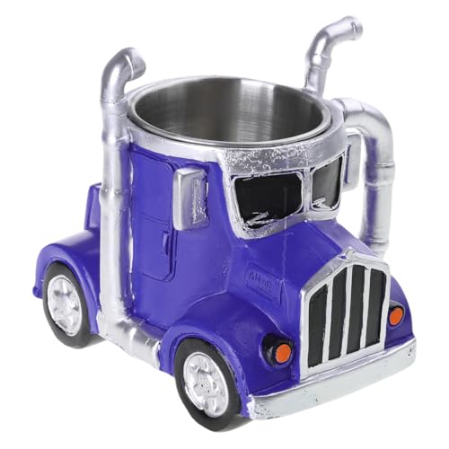 jebyltd Einzigartige Semi Anhänger LKW Becher 12oz Harzwasserbecher Für Kaffeeliebhaber Und Sammler Geburtstag Geschenk Desk Ornament Harz LKW Ornament von jebyltd