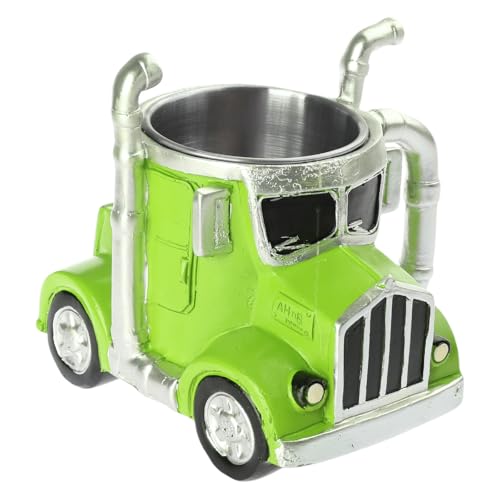 jebyltd Einzigartige Semi Anhänger LKW Becher 12oz Harzwasserbecher Für Kaffeeliebhaber Und Sammler Geburtstag Geschenk Desk Ornament Harz LKW Ornament von jebyltd
