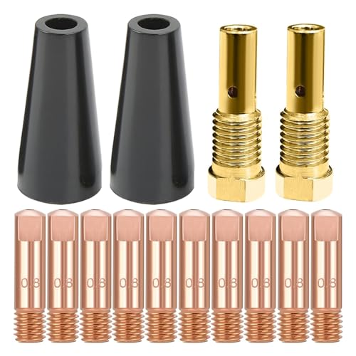 jebyltd Flux Cores Gasless Nozzle Tips Kit Contact Tips Mig Schweißpistolen Zubehör von jebyltd