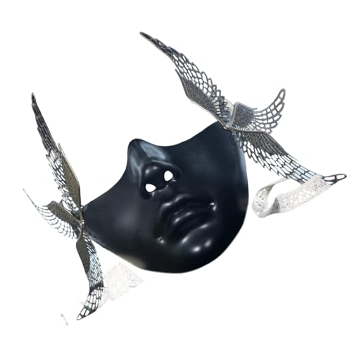 jebyltd Geflügelte Maskerade, mechanisches halbes Gesicht für Damen und Herren, Halloween, Cosplay, Maskerade, Kostüm-Zubehör jebyltd Geflügelte Maskerade, mechanisches halbes Gesicht für Damen und Herren, Halloween, Cosplay, Maskerade, Kostüm-Zubehör von jebyltd