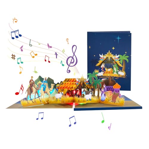 jebyltd Handgefertigter Faltbarer Segen Postkarte Popup Grußkarte Mit Klang Und Licht Für Weihnachten Kreative Überraschungskarte Weihnachten Für Die Familie jebyltd Handgefertigter Faltbarer Segen Postkarte Popup Grußkarte Mit Klang Und Licht Für Weihnachten Kreative Überraschungskarte Weihnachten Für Die Familie von jebyltd