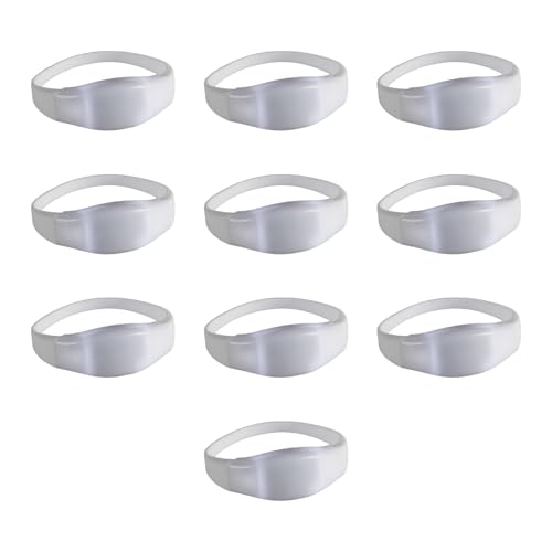 jebyltd Packung Von 10 LED Silikonarmbändern Blinkt Leuchten Armband Accessoire Multicolor Handgelenkbänder Schmuck Für Party Glühen Armbänder jebyltd Packung Von 10 LED Silikonarmbändern Blinkt Leuchten Armband Accessoire Multicolor Handgelenkbänder Schmuck Für Party Glühen Armbänder von jebyltd