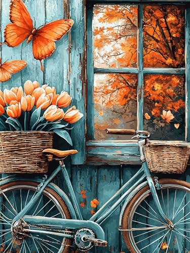 Diamond Painting Erwachsene, Diamant Painting Bilder Fahrrad 90x120cm 5d Diamant Art Bilder Anfänger, Tier DIY Diamantmalerei Basteln Arts, DIY Mosaikherstellung Bastelset, für Wanddekoration Gift P-8 von jeihenhg