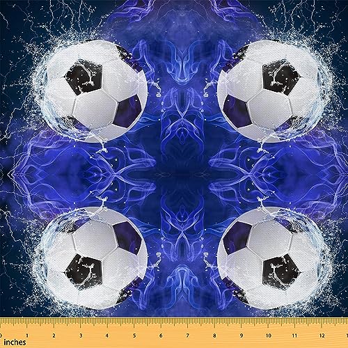 Fußballstoff von The Yard 91,4 cm, Sport-Thema, dekorativ, wasserdicht, Outdoor-Stoff, Fußball-Muster, Polsterstoff für Stühle, Geschenk für Fußballliebhaber, Outdoor-Stoff Fußballstoff von The Yard 91,4 cm, Sport-Thema, dekorativ, wasserdicht, Outdoor-Stoff, Fußball-Muster, Polsterstoff für Stühle, Geschenk für Fußballliebhaber, Outdoor-Stoff von jejeloiu