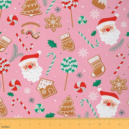 Rosa Weihnachtsstoff von The Yard 2 Yards Santa Claus Dekorativer wasserdichter Outdoor-Stoff Lebkuchen-Polsterstoff für Stühle Cartoon Xmas Thema Outdoor Stoff Rosa Weihnachtsstoff von The Yard 2 Yards Santa Claus Dekorativer wasserdichter Outdoor-Stoff Lebkuchen-Polsterstoff für Stühle Cartoon Xmas Thema Outdoor Stoff von jejeloiu