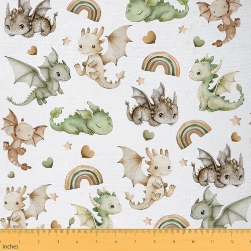 jejeloiu Niedlicher Drachenstoff von The Yard für Kinder, Regenbogengrün, Polsterstoff für Stühle, Märchen-Thema für Zuhause, DIY-Projekte, wasserdicht, Innen- und Außendekoration jejeloiu Niedlicher Drachenstoff von The Yard für Kinder, Regenbogengrün, Polsterstoff für Stühle, Märchen-Thema für Zuhause, DIY-Projekte, wasserdicht, Innen- und Außendekoration von jejeloiu