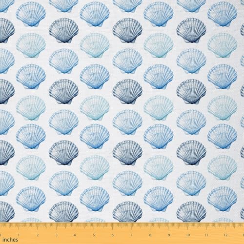 jejeloiu Ocean Wasserdichter Outdoor-Stoff für Stühle, Jungen und Mädchen, 91 cm, Muschelstoff von The Yard Kids Coastal Polsterstoff für Stühle, Sommerblau, nautisches Dekor jejeloiu Ocean Wasserdichter Outdoor-Stoff für Stühle, Jungen und Mädchen, 91 cm, Muschelstoff von The Yard Kids Coastal Polsterstoff für Stühle, Sommerblau, nautisches Dekor von jejeloiu