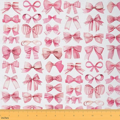 jejeloiu Stoff für Kinder, rosa Schleife, von The Yard verträumter Prinzessinnen-Stil, Polsterstoff für Stühle, 91 cm, Mädchen, Teenager, Mädchen, niedlich, dekorativ, wasserdicht, Outdoor-Stoff jejeloiu Stoff für Kinder, rosa Schleife, von The Yard verträumter Prinzessinnen-Stil, Polsterstoff für Stühle, 91 cm, Mädchen, Teenager, Mädchen, niedlich, dekorativ, wasserdicht, Outdoor-Stoff von jejeloiu