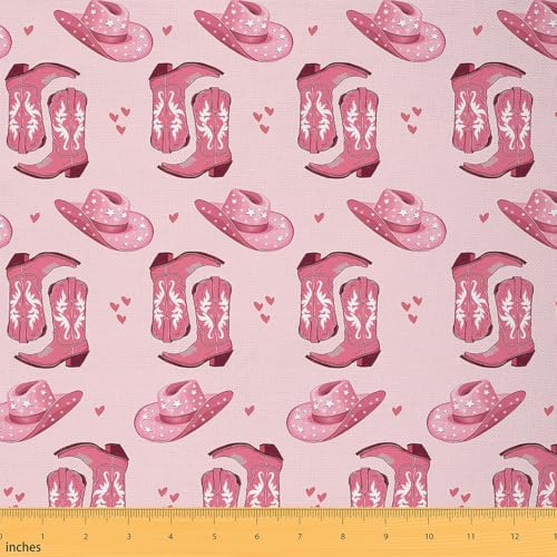 jejeloiu Stoff für Mädchen, Motiv: Wilder Westen, Cowgirl, Polsterstoff für Stühle, Rodeo, Cowgirl-Stil, wasserdichter Stoff, Grunge-Design, DIY, Polsterstoff, Rosa jejeloiu Stoff für Mädchen, Motiv: Wilder Westen, Cowgirl, Polsterstoff für Stühle, Rodeo, Cowgirl-Stil, wasserdichter Stoff, Grunge-Design, DIY, Polsterstoff, Rosa von jejeloiu