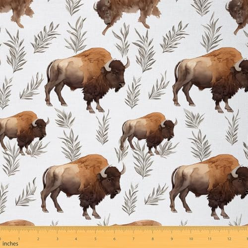 jejeloiu Süßer Büffelstoff von The Yard 91,4 cm, wilder amerikanischer Bison, dekorativer wasserdichter Outdoor-Stoff, für Teenager, Erwachsene, 3D-Wildtiere, botanischer Polsterstoff für Stühle jejeloiu Süßer Büffelstoff von The Yard 91,4 cm, wilder amerikanischer Bison, dekorativer wasserdichter Outdoor-Stoff, für Teenager, Erwachsene, 3D-Wildtiere, botanischer Polsterstoff für Stühle von jejeloiu