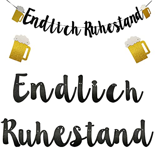 Endlich Ruhestand Girlande Rente Banner für Renter Party Rente Abschiedsfeier Pension Senior Privatmann von jenich