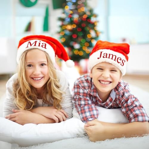 jfs Personalisierbarer bestickter Hut, Name, Familie, Weihnachten, Kinder, Erwachsene, Weihnachtsmütze, Weihnachtsmannmütze, Weihnachtsmütze für Weihnachten, Neujahr, Party, Kopfbedeckung (32 x 45 cm) jfs Personalisierbarer bestickter Hut, Name, Familie, Weihnachten, Kinder, Erwachsene, Weihnachtsmütze, Weihnachtsmannmütze, Weihnachtsmütze für Weihnachten, Neujahr, Party, Kopfbedeckung (32 x 45 cm) von jfs