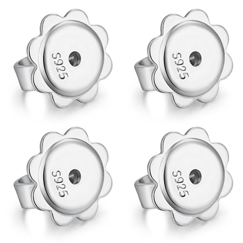 Ohrstecker Verschluss Silber Ohrring Verschluss Nickelfrei Ohrring Stopper f¨¹r Ohrringe Ohrring R¨¹ckstecker Ohrring Stecker Halter Ohrringe Verschluss Hinten f¨¹r Schwere Ohrringe von jiamiaoi
