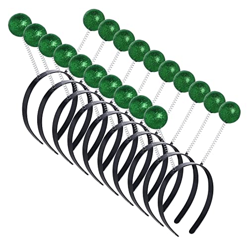 jiebor Alien-Stirnband, Mars-Antennen, Stirnband, Weltraum-Kostüm, Zubehör, Glitzer, Kugelkopf, Boppers für Party, Damen, Grün, 10 Stück jiebor Alien-Stirnband, Mars-Antennen, Stirnband, Weltraum-Kostüm, Zubehör, Glitzer, Kugelkopf, Boppers für Party, Damen, Grün, 10 Stück von jiebor