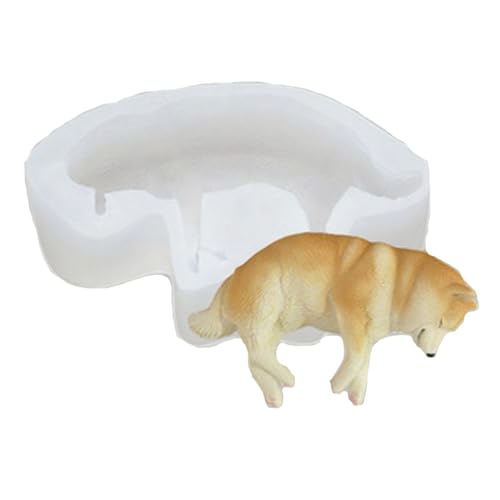 3D Hund Silikonform Niedlicher Hund DIY Fondant Mousse Dekoration Schlafender Hund Silikonform Kerzenform Seifenform Hund Silikon Formen Tier Backform (04) von jiejack