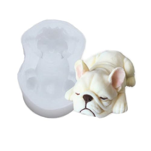 3D Hund Silikonform Niedlicher Hund DIY Fondant Mousse Dekoration Schlafender Hund Silikonform Kerzenform Seifenform Hund Silikon Formen Tier Backform (06) von jiejack