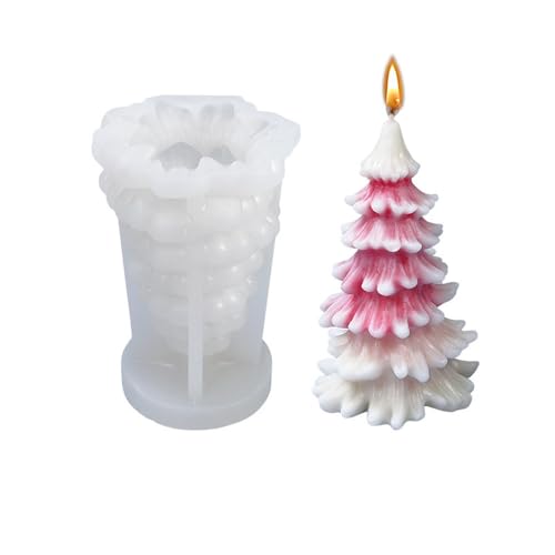 Silikonform Weihnachten - 3D Tannenbaum Gießform für Kerzen, Seife & DIY Dekoration silikonformen gießformen weihnachten gießform weihnachten (Nadelbaum-Weihnachtsbaum) von jiejack