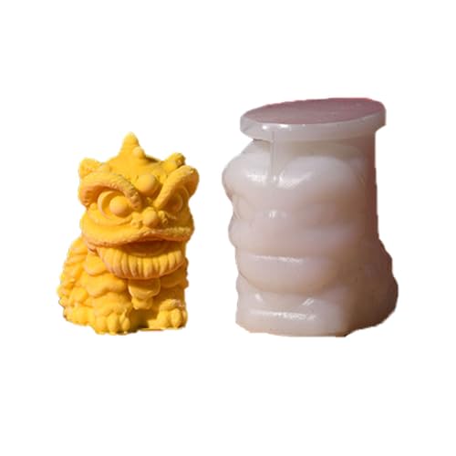 Silikonform für Kreative Handwerk, Niedliche Tier-Design Gipsfigur, DIY Epoxidharz Aromastone Seife Form, Lebensmittelsilikon -40°C bis 230°C, Wiederverwendbar (5.7X7X7.1CM) von jiejack