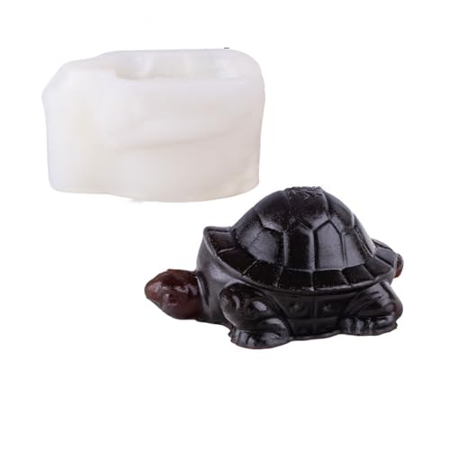 Silikonform für Kreative Handwerk, Niedliche Tier-Design Gipsfigur, DIY Epoxidharz Aromastone Seife Form, Lebensmittelsilikon -40°C bis 230°C, Wiederverwendbar (6.7X6.7X3.6CM) von jiejack