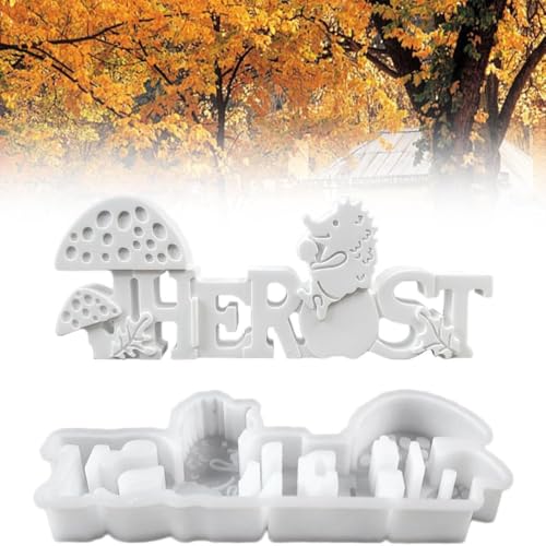 Silikonformen Gießformen Herbst Deko,DIY Gießform für Herbstdeko,Giessformen Silikon Zum Gießen, Herbst Dekoration, Kerzen Selber Machen Herbst Silikonformen von jiejack
