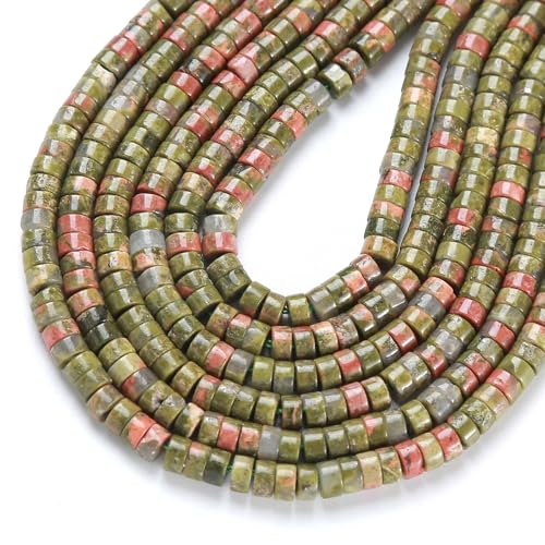 2 x 4 mm, 155 Stück, grüne Unakit-Röhrchen, Zylinder, Rondelle, Abakus-Scheibe, Abstandhalter, lose Perlen für Schmuckherstellung, Armband, DIY-Zubehör 2 x 4 mm, 155 Stück, grüne Unakit-Röhrchen, Zylinder, Rondelle, Abakus-Scheibe, Abstandhalter, lose Perlen für Schmuckherstellung, Armband, DIY-Zubehör von jiejinyu