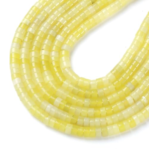 2 x 4 mm, 155 Stück Zitronen-Jade-Röhrchen, Zylinder, Rondelle, Abakus-Scheibe, Abstandhalter, lose Perlen für Schmuckherstellung, Armband, DIY-Zubehör 2 x 4 mm, 155 Stück Zitronen-Jade-Röhrchen, Zylinder, Rondelle, Abakus-Scheibe, Abstandhalter, lose Perlen für Schmuckherstellung, Armband, DIY-Zubehör von jiejinyu
