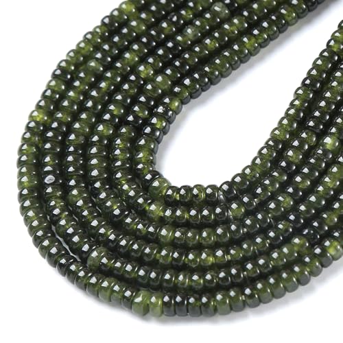 2 x 4 mm, 155 Stück dunkelgrüne Granatröhren, Rondelle, Abakus, Scheibe, Abstandhalter, lose Perlen für Schmuckherstellung, Armband, DIY-Zubehör 2 x 4 mm, 155 Stück dunkelgrüne Granatröhren, Rondelle, Abakus, Scheibe, Abstandhalter, lose Perlen für Schmuckherstellung, Armband, DIY-Zubehör von jiejinyu