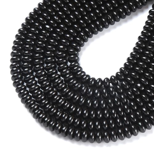 2 x 4 mm, 155 Stück schwarze Achat-Röhrchen, Rondelle, Abakus, Scheiben, Abstandhalter, lose Perlen für Schmuckherstellung, Armband, DIY-Zubehör 2 x 4 mm, 155 Stück schwarze Achat-Röhrchen, Rondelle, Abakus, Scheiben, Abstandhalter, lose Perlen für Schmuckherstellung, Armband, DIY-Zubehör von jiejinyu