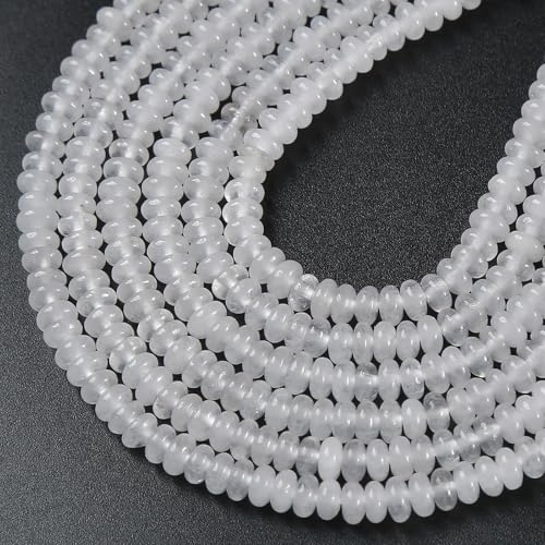 2 x 4 mm, 155 Stück weiße Jade-Rondelle-Abakus-Scheiben, Abstandshalter für Schmuckherstellung, Armband, DIY-Zubehör 2 x 4 mm, 155 Stück weiße Jade-Rondelle-Abakus-Scheiben, Abstandshalter für Schmuckherstellung, Armband, DIY-Zubehör von jiejinyu