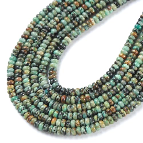 2 x 4 mm 155 Stück afrikanische Türkis-Scheibenröhrchen, Rondelle, Abakus, Naturstein, Abstandshalter, lose Perlen für Schmuckherstellung, Armband, DIY-Zubehör 2 x 4 mm 155 Stück afrikanische Türkis-Scheibenröhrchen, Rondelle, Abakus, Naturstein, Abstandshalter, lose Perlen für Schmuckherstellung, Armband, DIY-Zubehör von jiejinyu