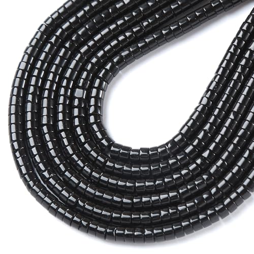 2 x 4 mm 155 Stück schwarze Achat-Röhren-Zylinder-Rondelle-Abakus-Scheiben-Abstandshalter lose Perlen für Schmuckherstellung, Armband, DIY-Zubehör 2 x 4 mm 155 Stück schwarze Achat-Röhren-Zylinder-Rondelle-Abakus-Scheiben-Abstandshalter lose Perlen für Schmuckherstellung, Armband, DIY-Zubehör von jiejinyu