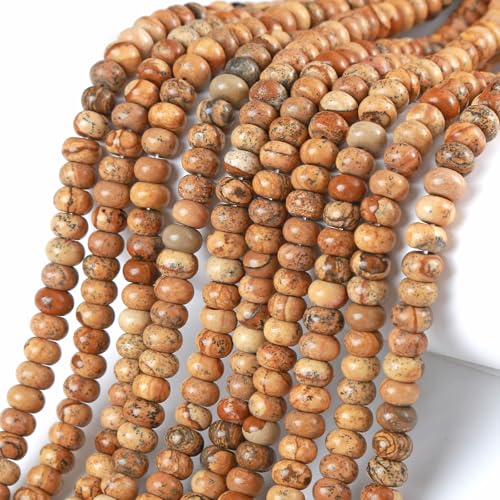 5 x 8 mm, 72 Stück, Bild Jaspis, Rondelle, Abakus, Scheibe, Abstandhalter, lose Perlen für Schmuckherstellung 5 x 8 mm, 72 Stück, Bild Jaspis, Rondelle, Abakus, Scheibe, Abstandhalter, lose Perlen für Schmuckherstellung von jiejinyu