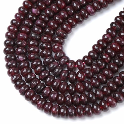 5 x 8 mm, 72 Stück, Granatrote Jade-Röhre, Rondelle, Abakus-Scheibe, Abstandhalter, lose Perlen für Schmuckherstellung, Armband, DIY-Zubehör 5 x 8 mm, 72 Stück, Granatrote Jade-Röhre, Rondelle, Abakus-Scheibe, Abstandhalter, lose Perlen für Schmuckherstellung, Armband, DIY-Zubehör von jiejinyu